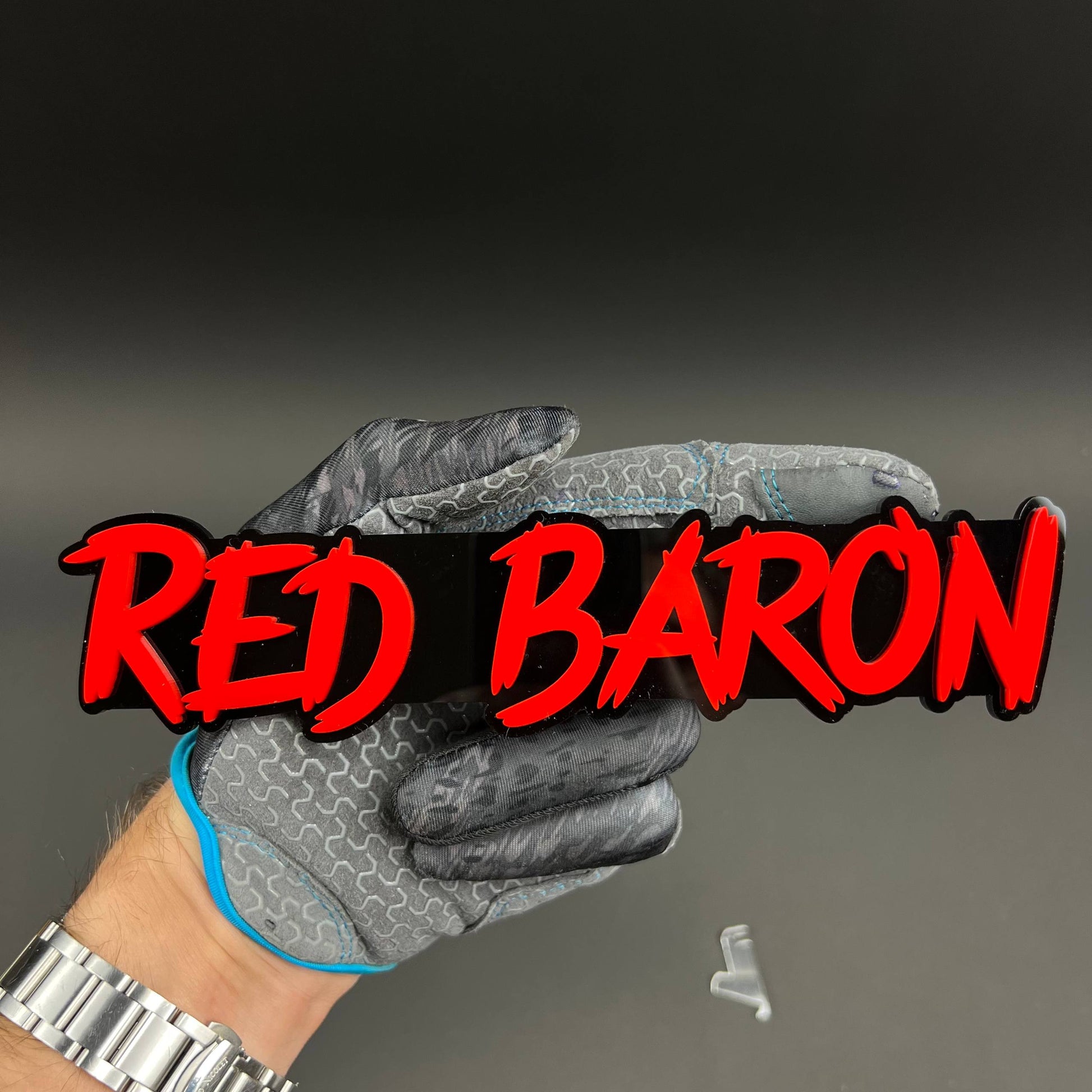1PC RED BARON 3D Acrylic Badge - Car Truck Emblem Fender Tailgate Trunk Sticker