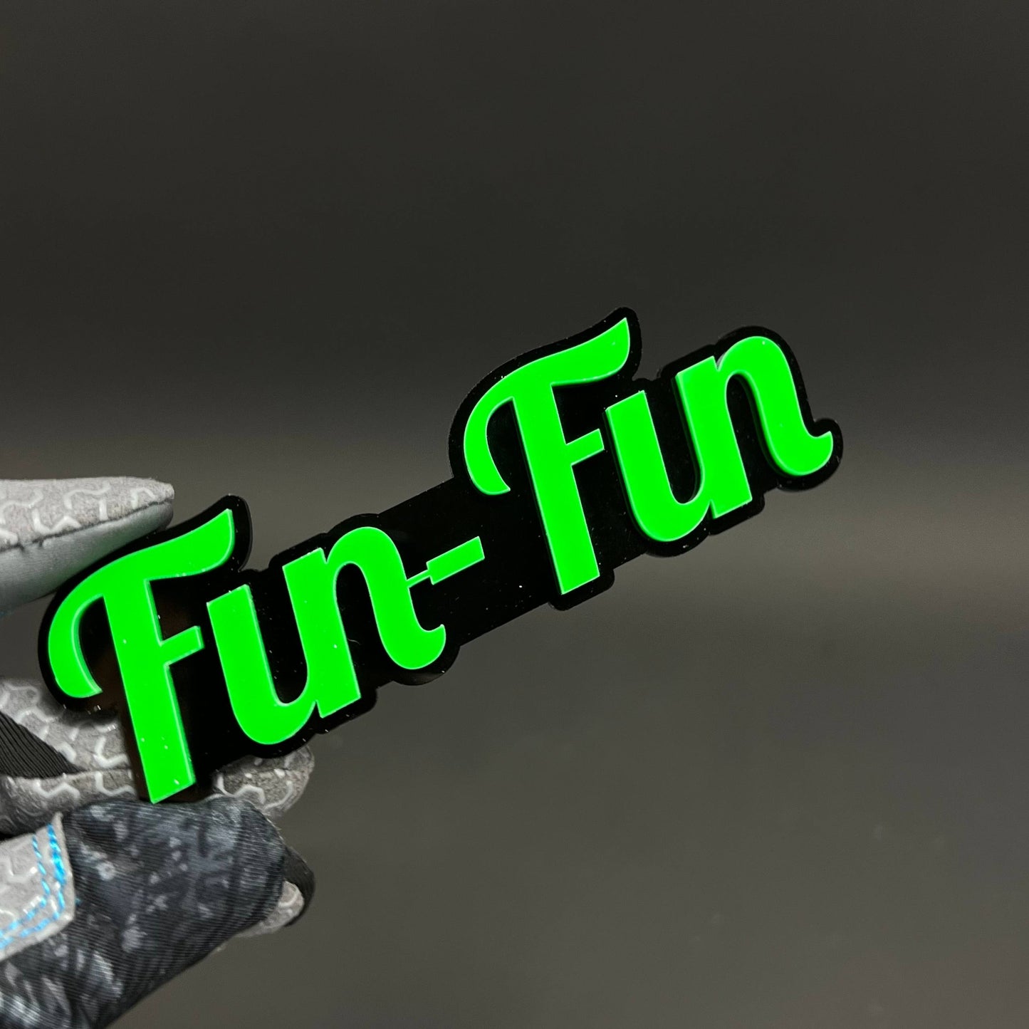 1PC Fun-Fin 3D Acrylic Badge - Car Truck Emblem Fender Tailgate Trunk Sticker