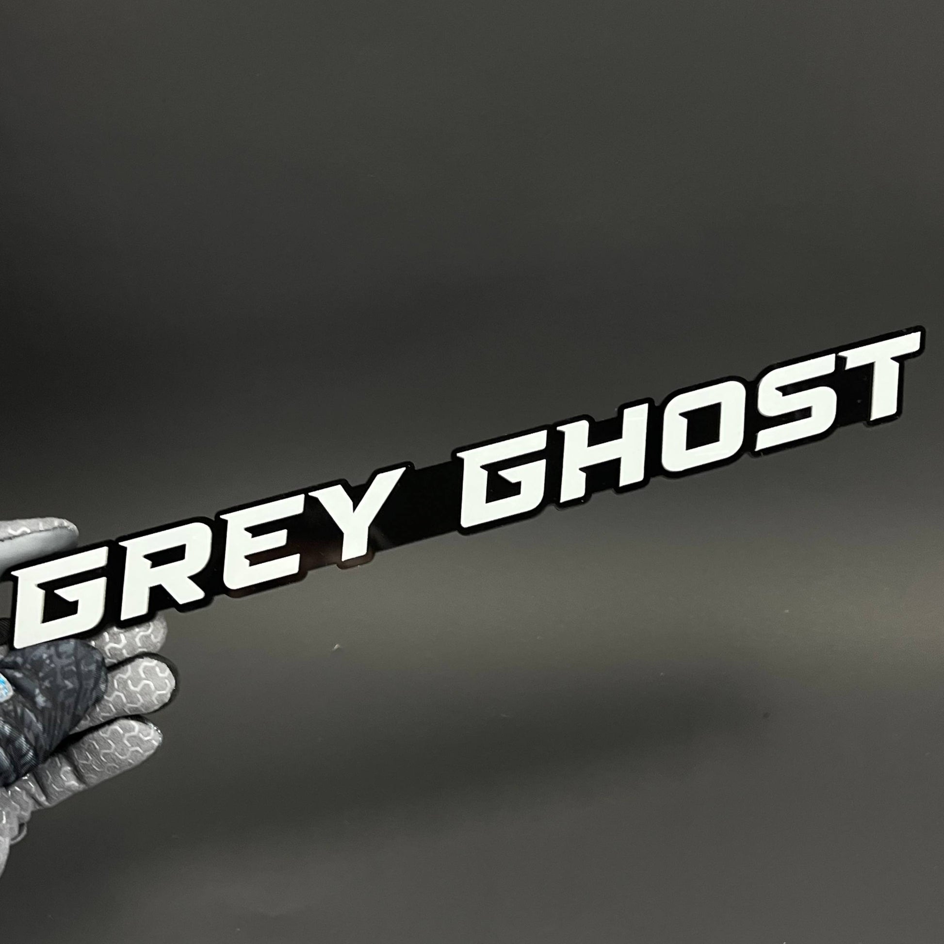 1PC GREY GHOST 3D Acrylic Badge - Car Truck Emblem Fender Tailgate Trunk Sticker