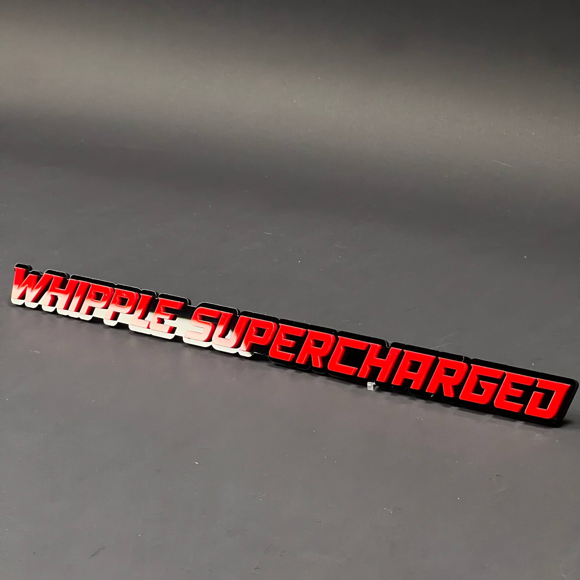1PC WHIPPLE SUPERCHARGED 3D Acrylic Badge - Car Truck Emblem Fender Sticker