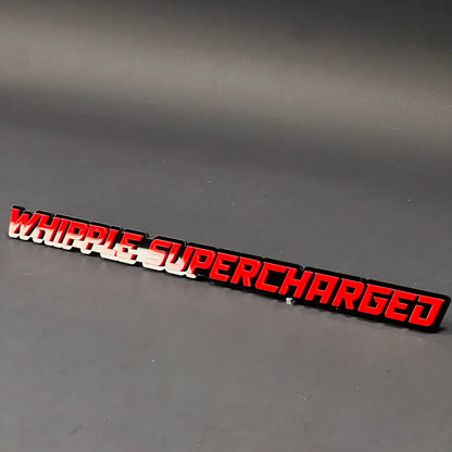 1PC WHIPPLE SUPERCHARGED 3D Acrylic Badge - Car Truck Emblem Fender Sticker