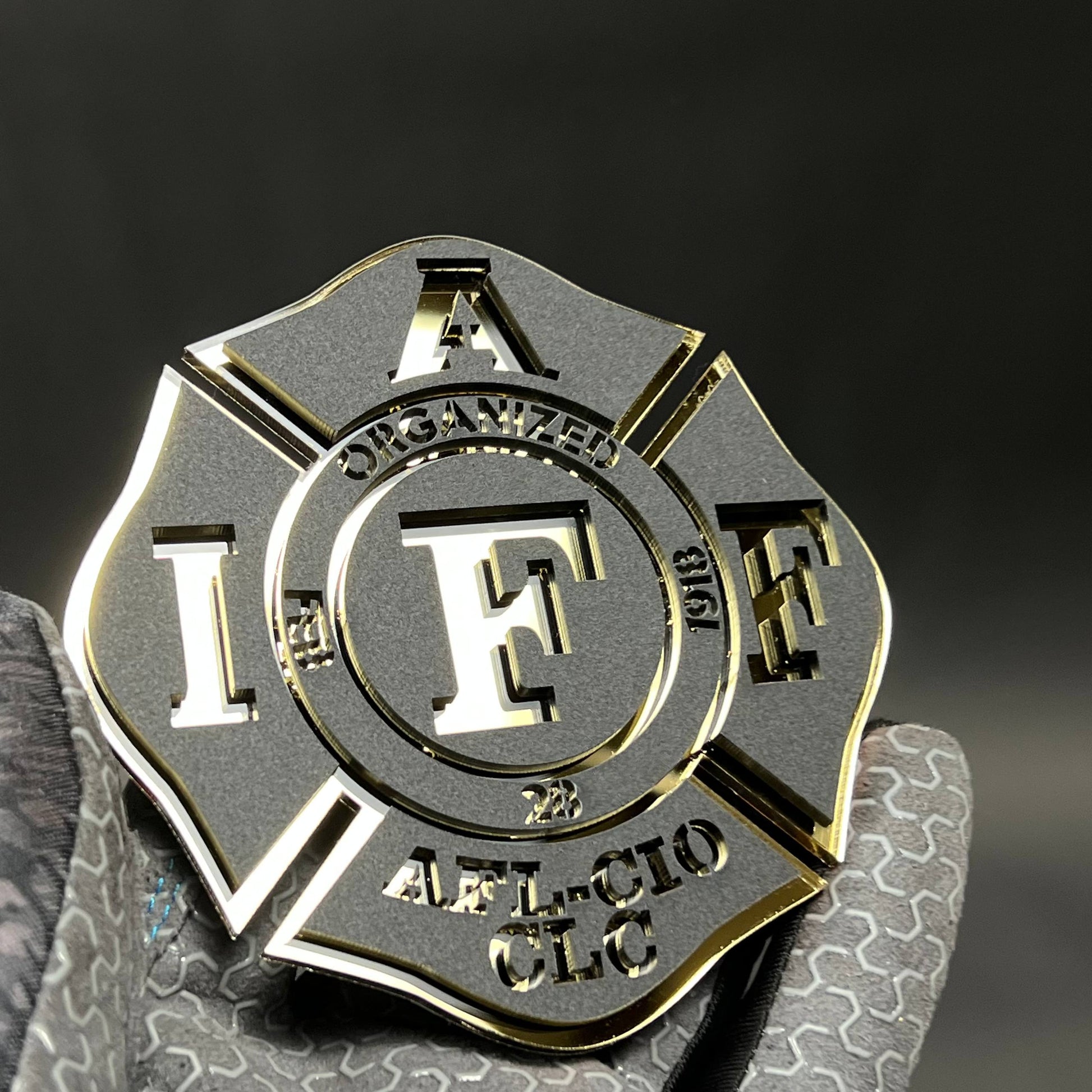 1PC IAFF 3D Acrylic Badge - Car Truck Emblem Fender Tailgate Trunk Sticker