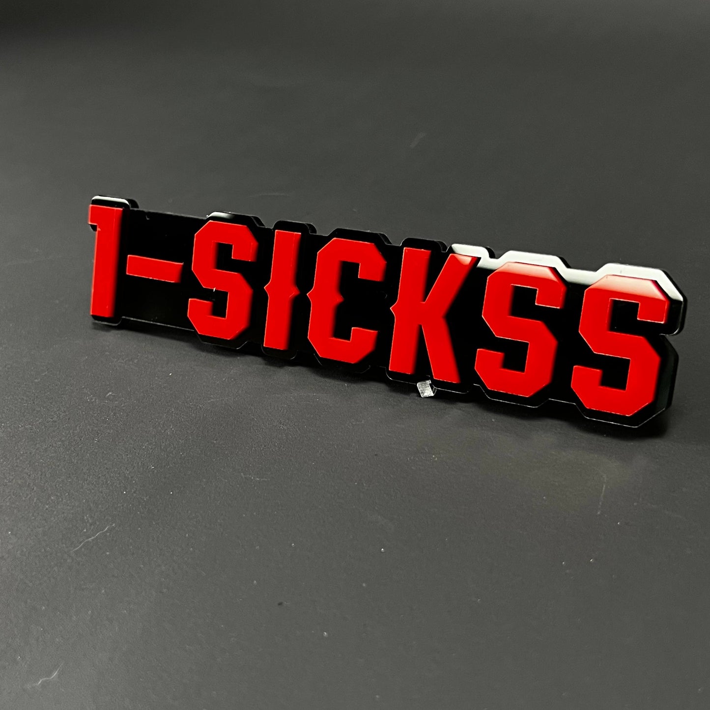 1PC 1-SICKSS 3D Acrylic Badge - Car Truck Emblem Fender Tailgate Trunk Sticker