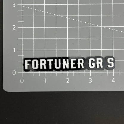 1PC FORTUNER GR S 3D Acrylic Badge - Car Truck Emblem Fender Tailgate Trunk Sticker