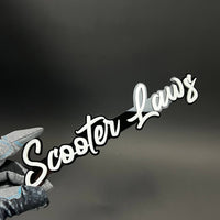 1PC Scooter Laws 3D Acrylic Badge - Car Truck Emblem Fender Sticker