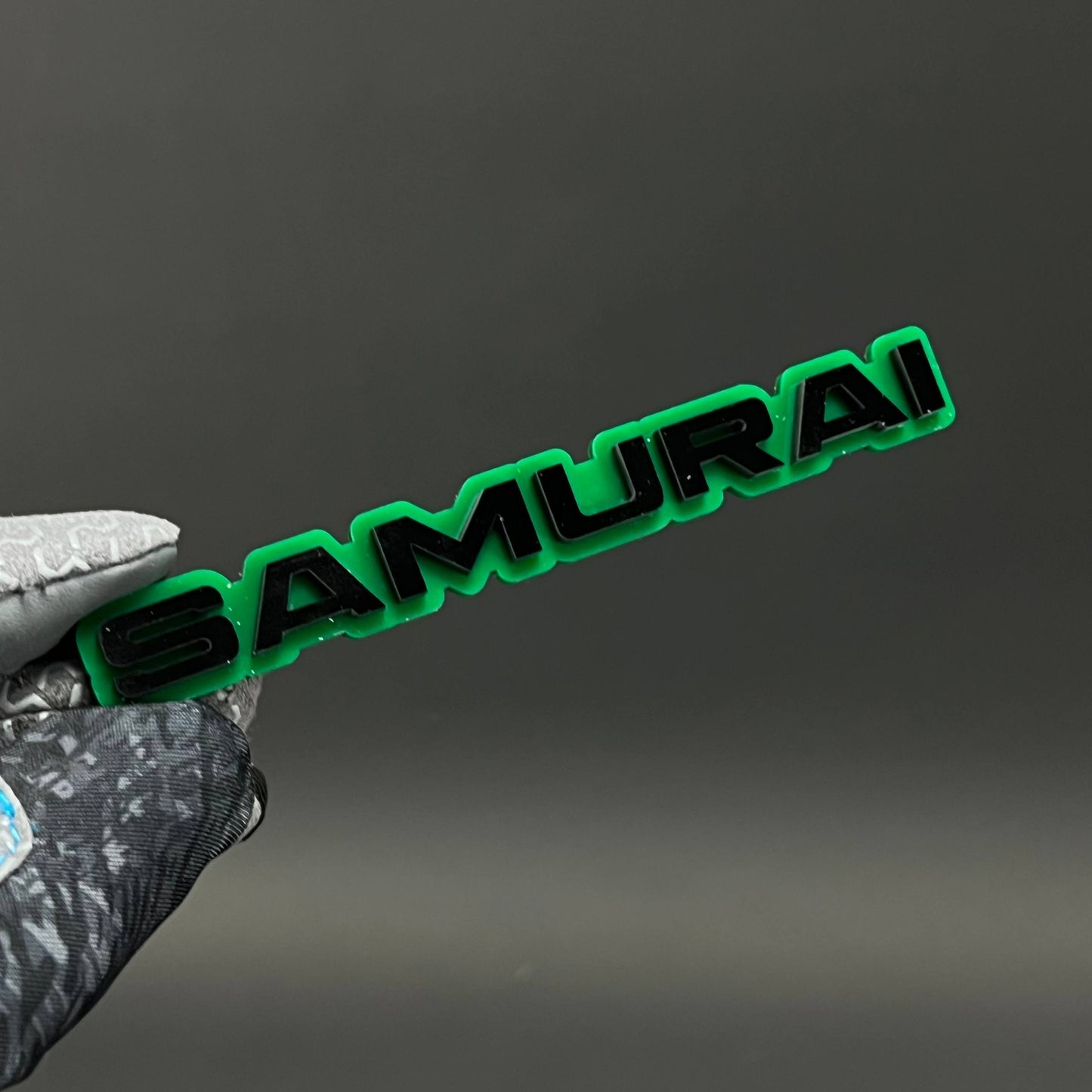 1PC SAMURAI 3D Acrylic Badge - Car Truck Emblem Fender Tailgate Trunk Sticker