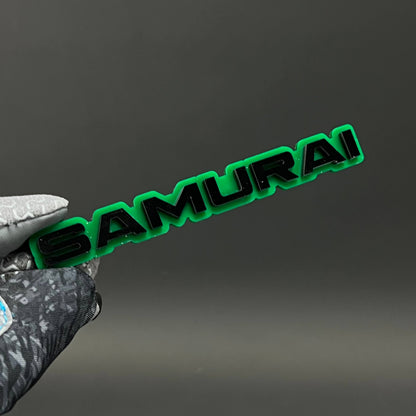 1PC SAMURAI 3D Acrylic Badge - Car Truck Emblem Fender Tailgate Trunk Sticker