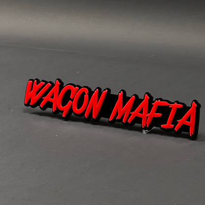 1PC WAGON MAFIA 3D Acrylic Badge - Car Truck Emblem Fender Sticker