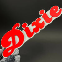 1PC Dixie 3D Acrylic Badge - Car Truck Emblem Fender Tailgate Trunk Sticker
