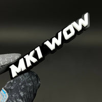 1PC MK1 WOW 3D Acrylic Badge - Car Truck Emblem Fender Tailgate Trunk Sticker