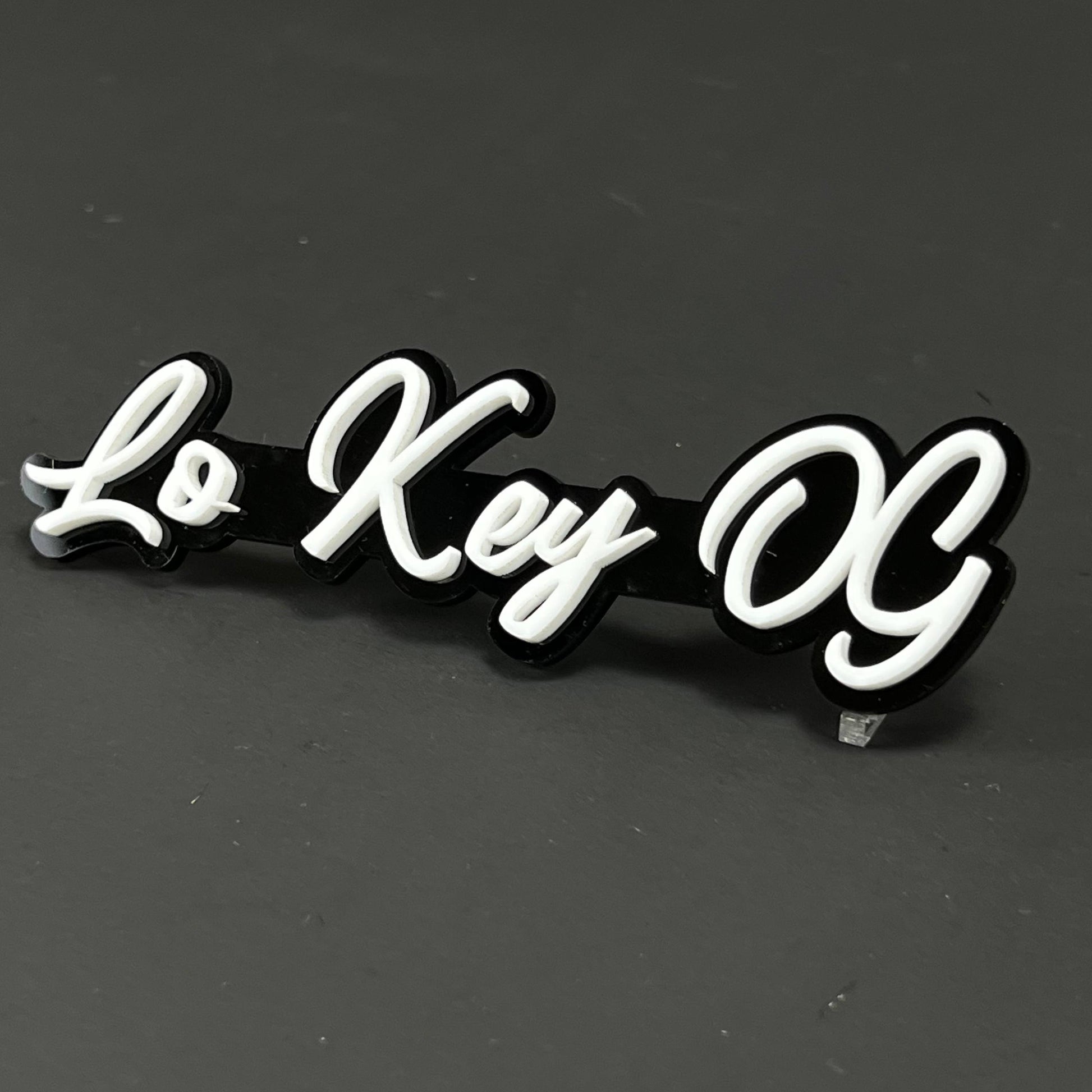 1PC Lo Key OG 3D Acrylic Badge - Car Truck Emblem Fender Tailgate Trunk Sticker
