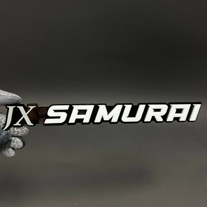 1PC JX SAMURAI 3D Acrylic Badge - Car Truck Emblem Fender Tailgate Trunk Sticker