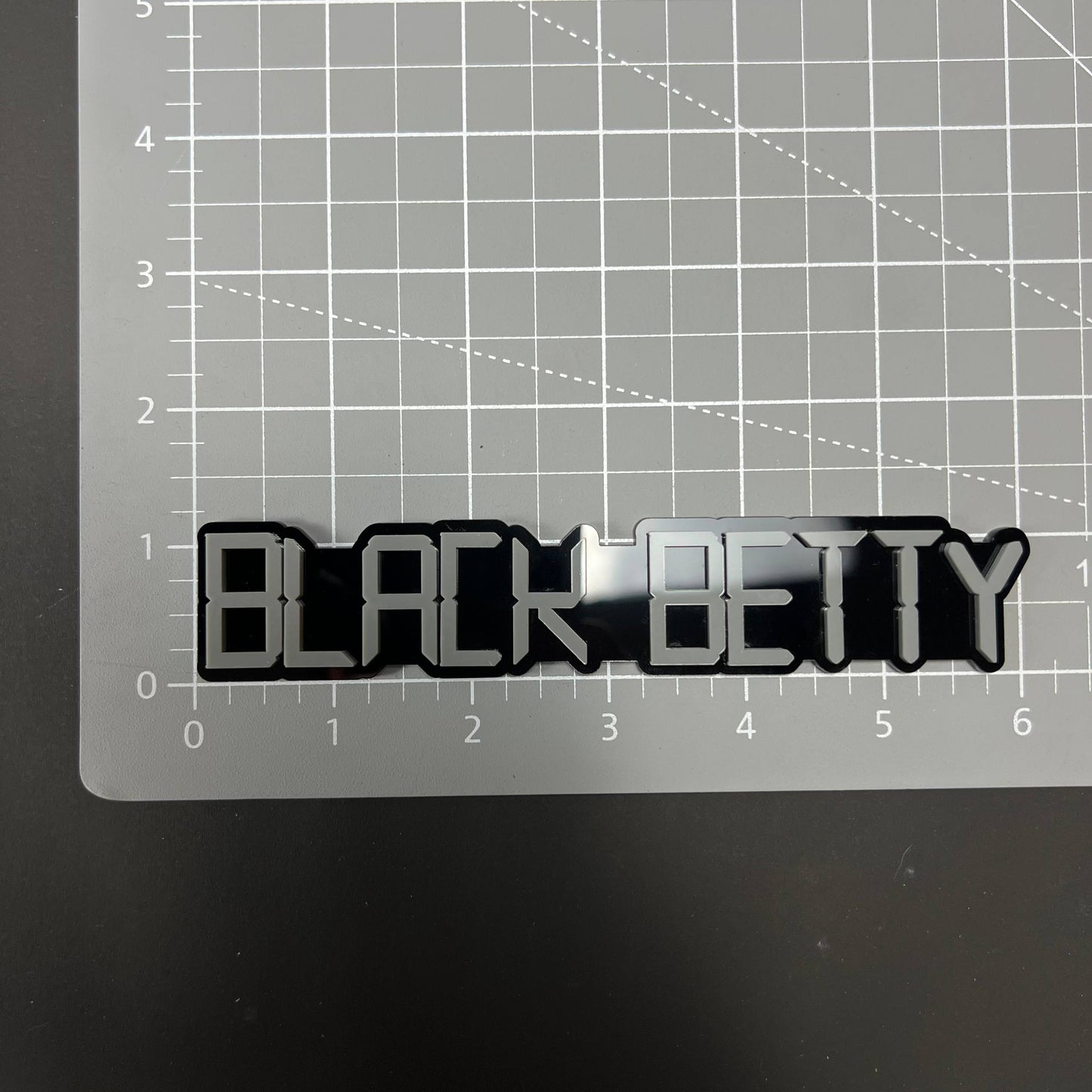 1PC BLACK BETTY 3D Acrylic Badge - Car Truck Emblem Fender Sticker