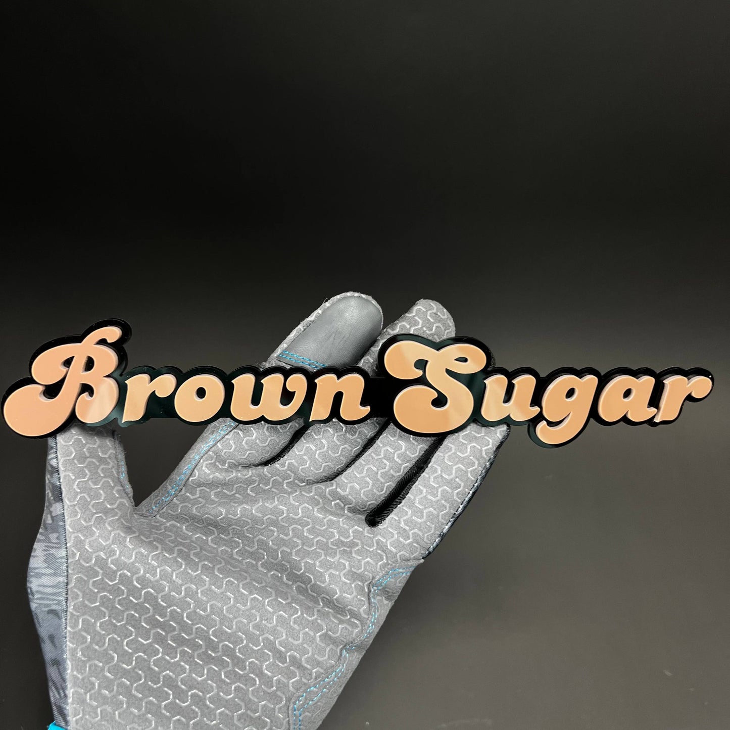 1PC Brown Sugar 3D Acrylic Badge - Car Truck Emblem Fender Sticker