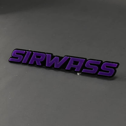 1PC SIRWASS 3D Acrylic Badge - Car Truck Emblem Fender Tailgate Trunk Sticker