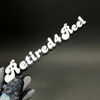 1PC Retired4Reel 3D Acrylic Badge - Car Truck Emblem Fender Sticker