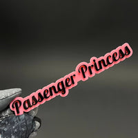 1PC Passenger Princess 3D Acrylic Badge - Car Truck Emblem Fender Sticker