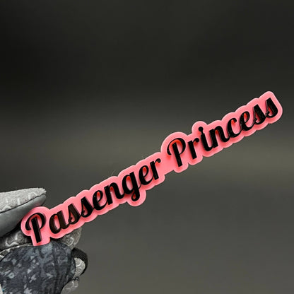 1PC Passenger Princess 3D Acrylic Badge - Car Truck Emblem Fender Sticker