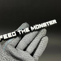 1PC FEED THE MONSTER 3D Acrylic Badge - Car Truck Emblem Fender Sticker