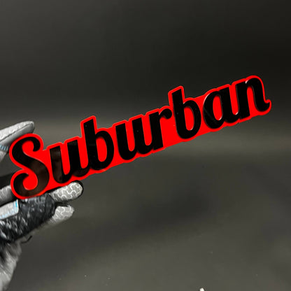 1PC Suburban 3D Acrylic Badge - Car Truck Emblem Fender Tailgate Trunk Sticker