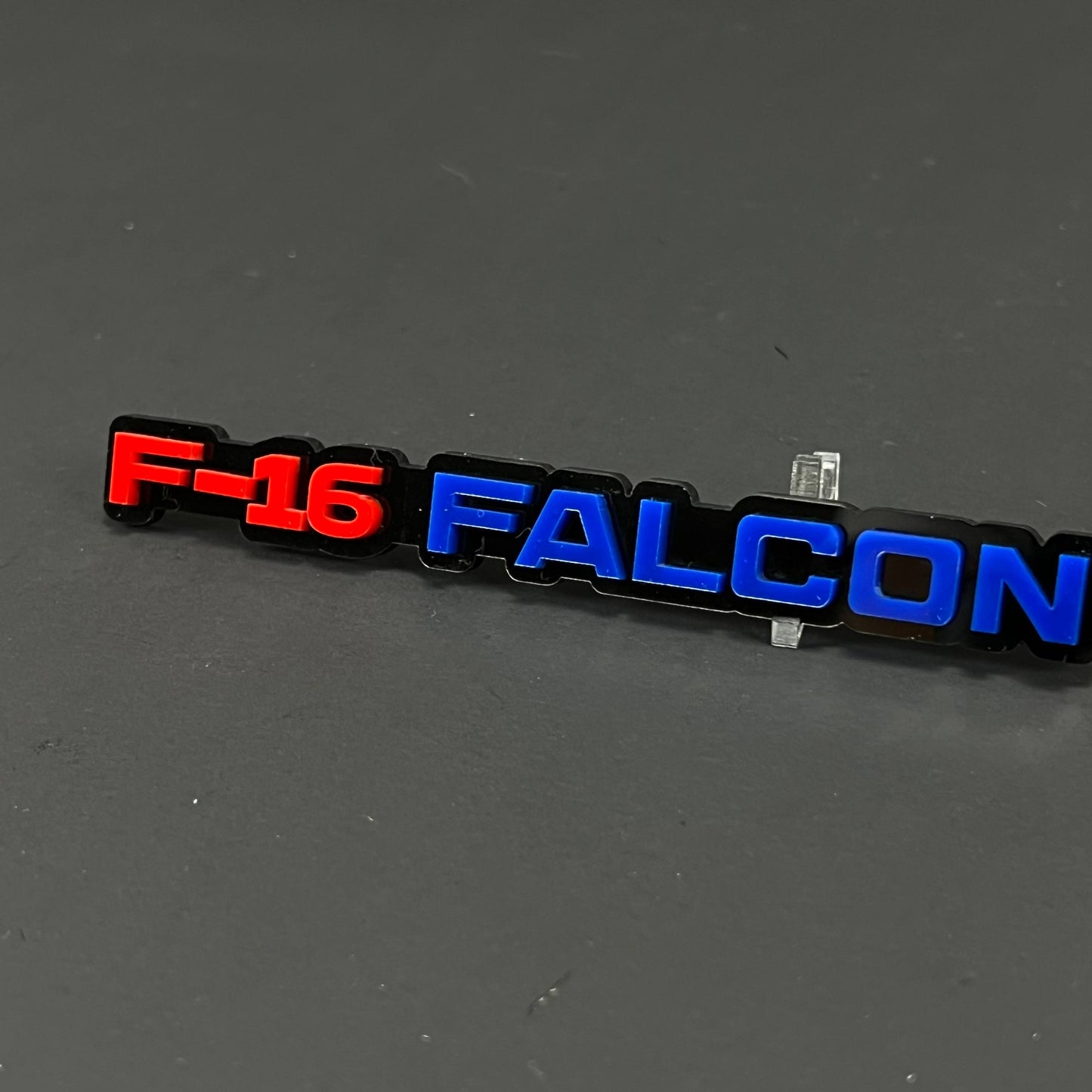1PC F-16 FALCON 3D Acrylic Badge - Car Truck Emblem Fender Sticker