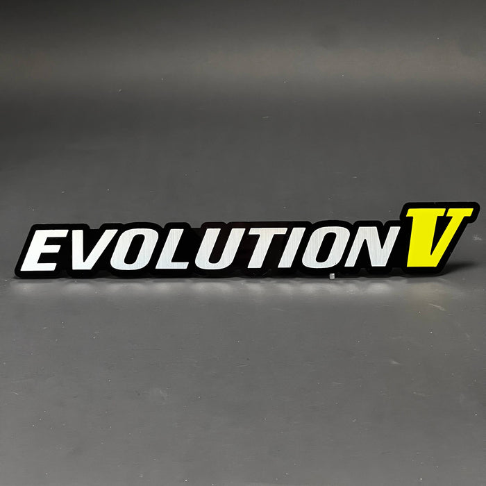 1PC EVOLUTION V 3D Acrylic Badge - Car Truck Emblem Fender Sticker
