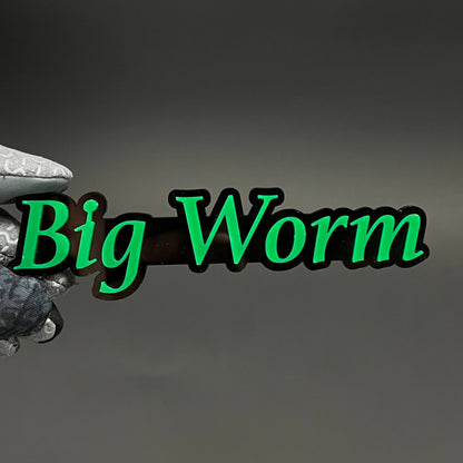 1PC Big Worm 3D Acrylic Badge - Car Truck Emblem Fender Tailgate Trunk Sticker
