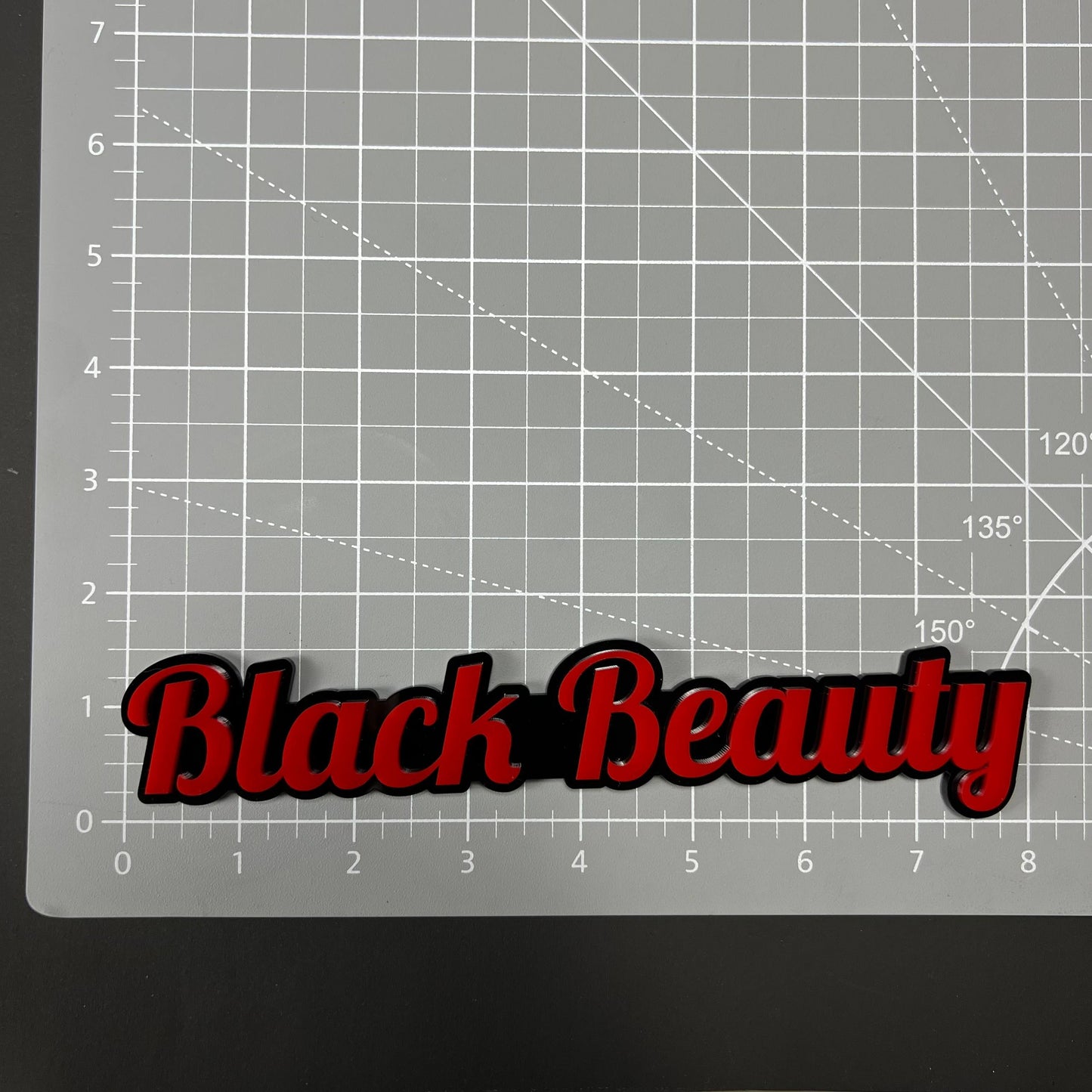 1PC Black Beauty 3D Acrylic Badge - Car Truck Emblem Fender Sticker