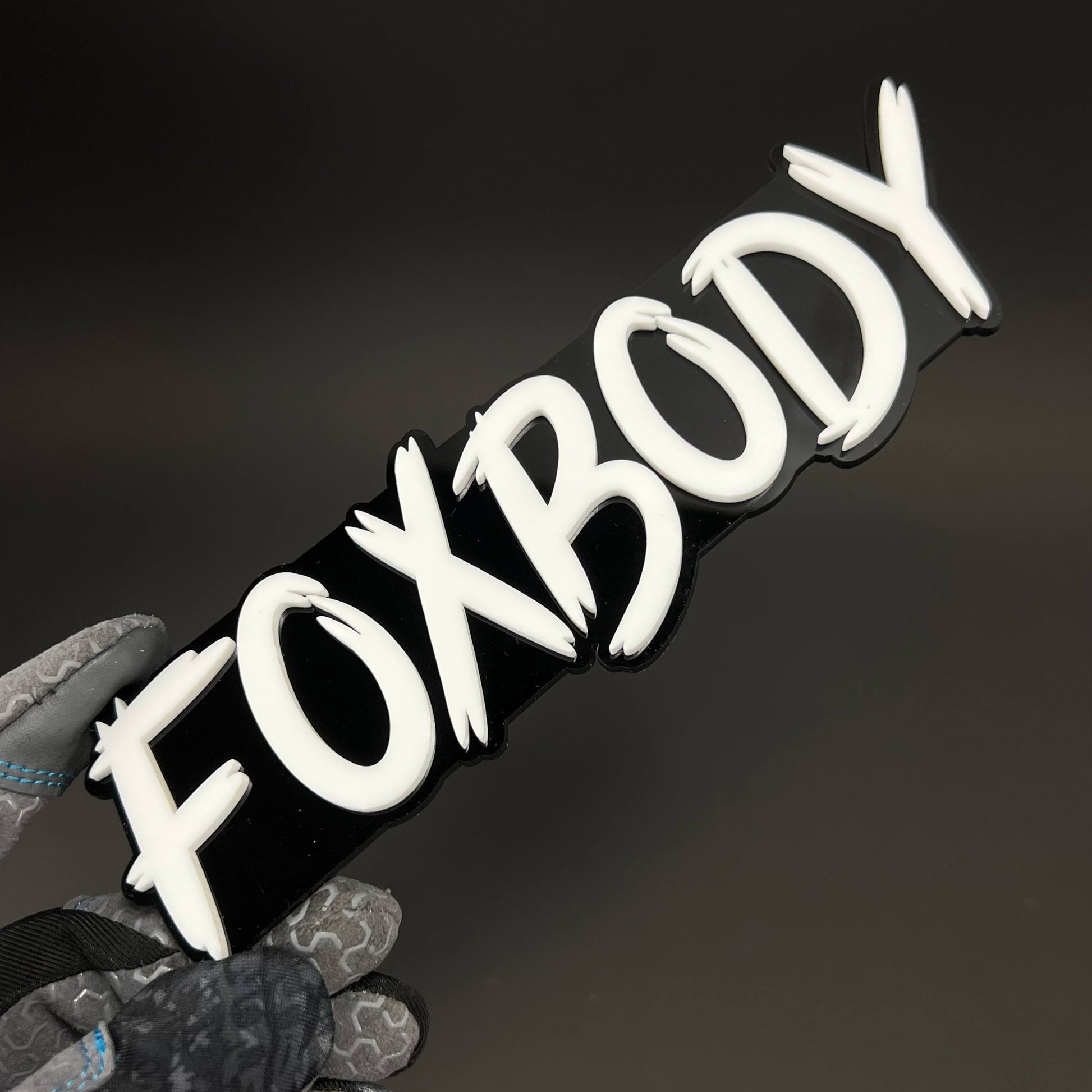 1PC FOXBODY 3D Acrylic Badge - Car Truck Emblem Fender Tailgate Trunk Sticker