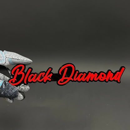 1PC Black Diamond 3D Acrylic Badge - Car Truck Emblem Fender Sticker
