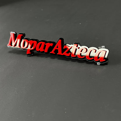 1PC MoparAzteca 3D Acrylic Badge - Car Truck Emblem Fender Sticker
