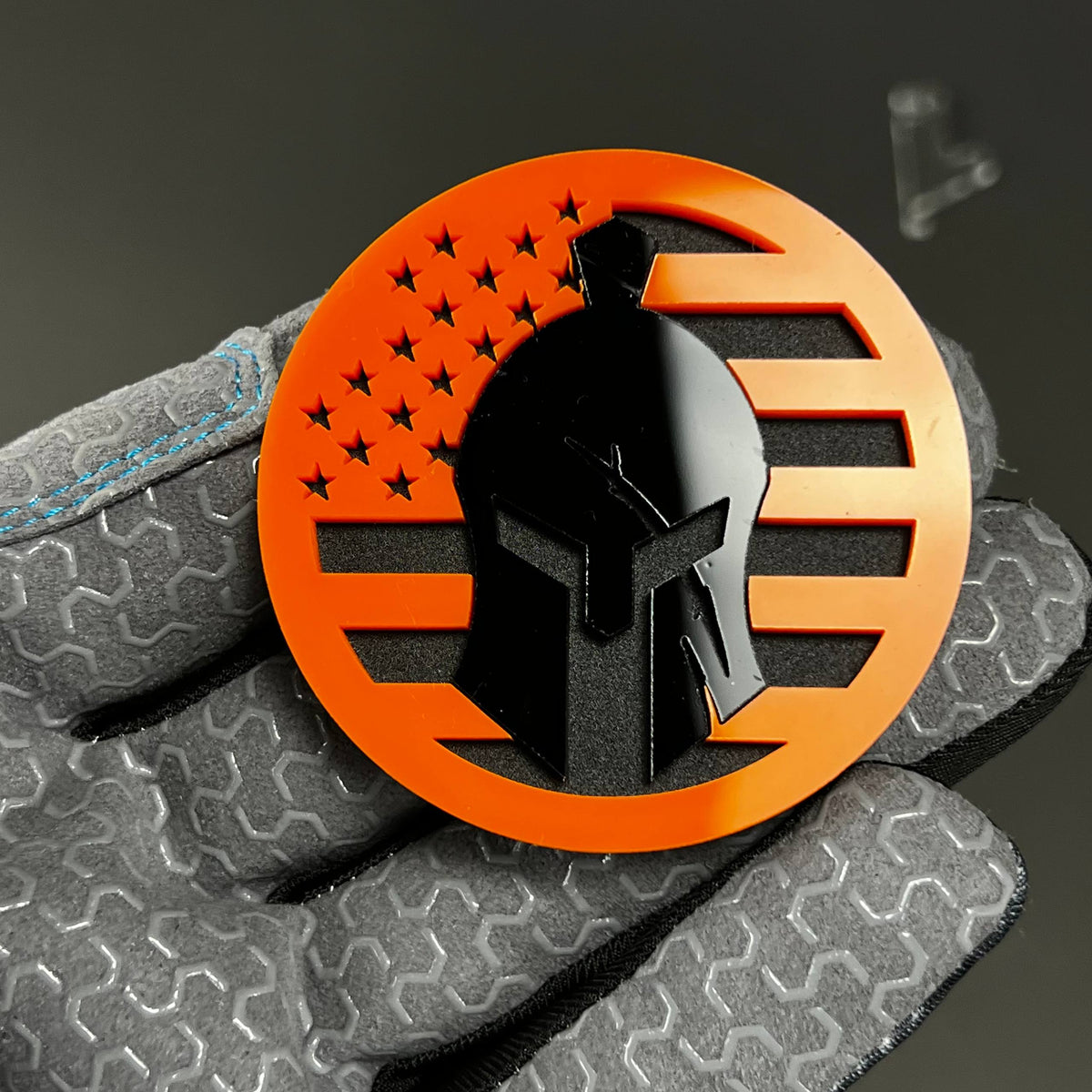 1PC Spartan Flag 3D Acrylic Badge - Car Truck Emblem Fender Sticker