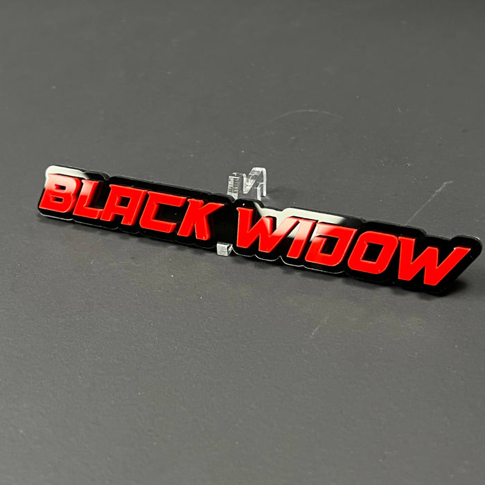 1PC BLACK WIDOW 3D Acrylic Badge - Car Truck Emblem Fender Sticker