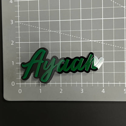 1PC Ayaan 3D Acrylic Badge - Car Truck Emblem Fender Tailgate Trunk Sticker