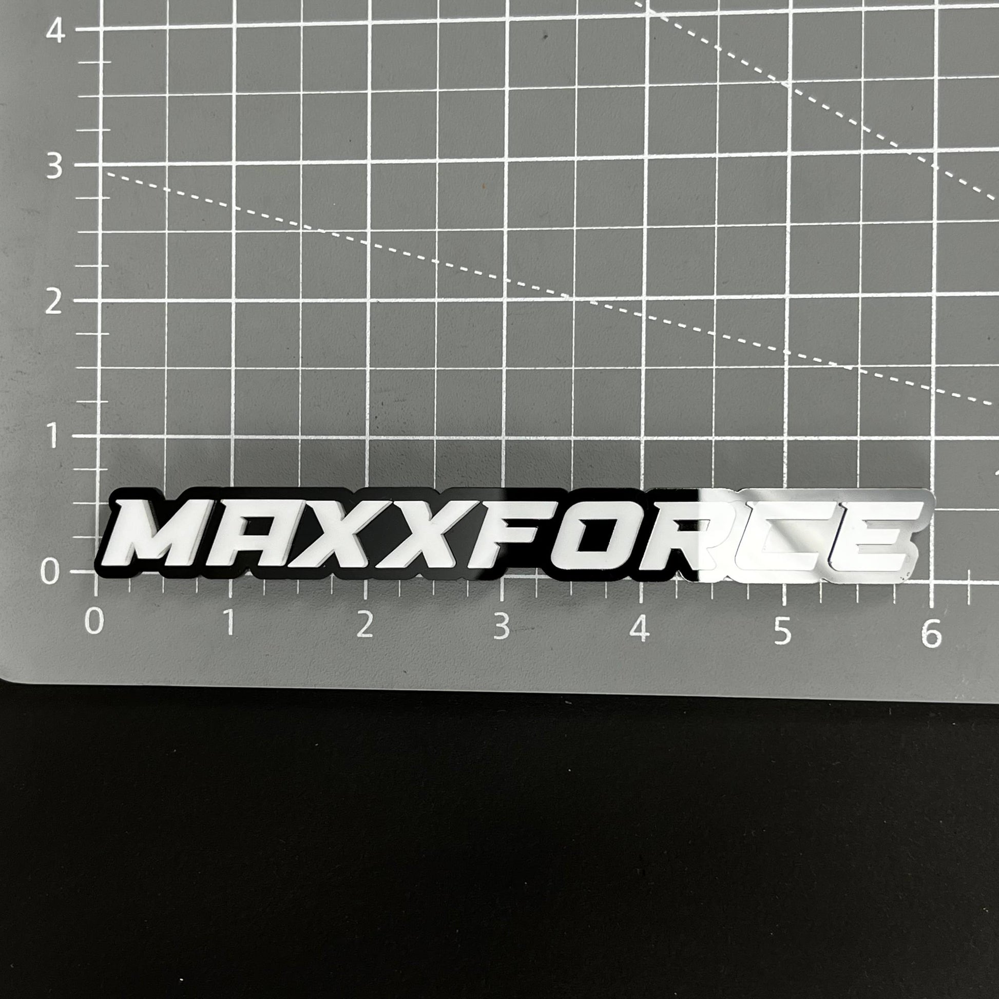 1PC MAXXFORCE 3D Acrylic Badge - Car Truck Emblem Fender Tailgate Trunk Sticker