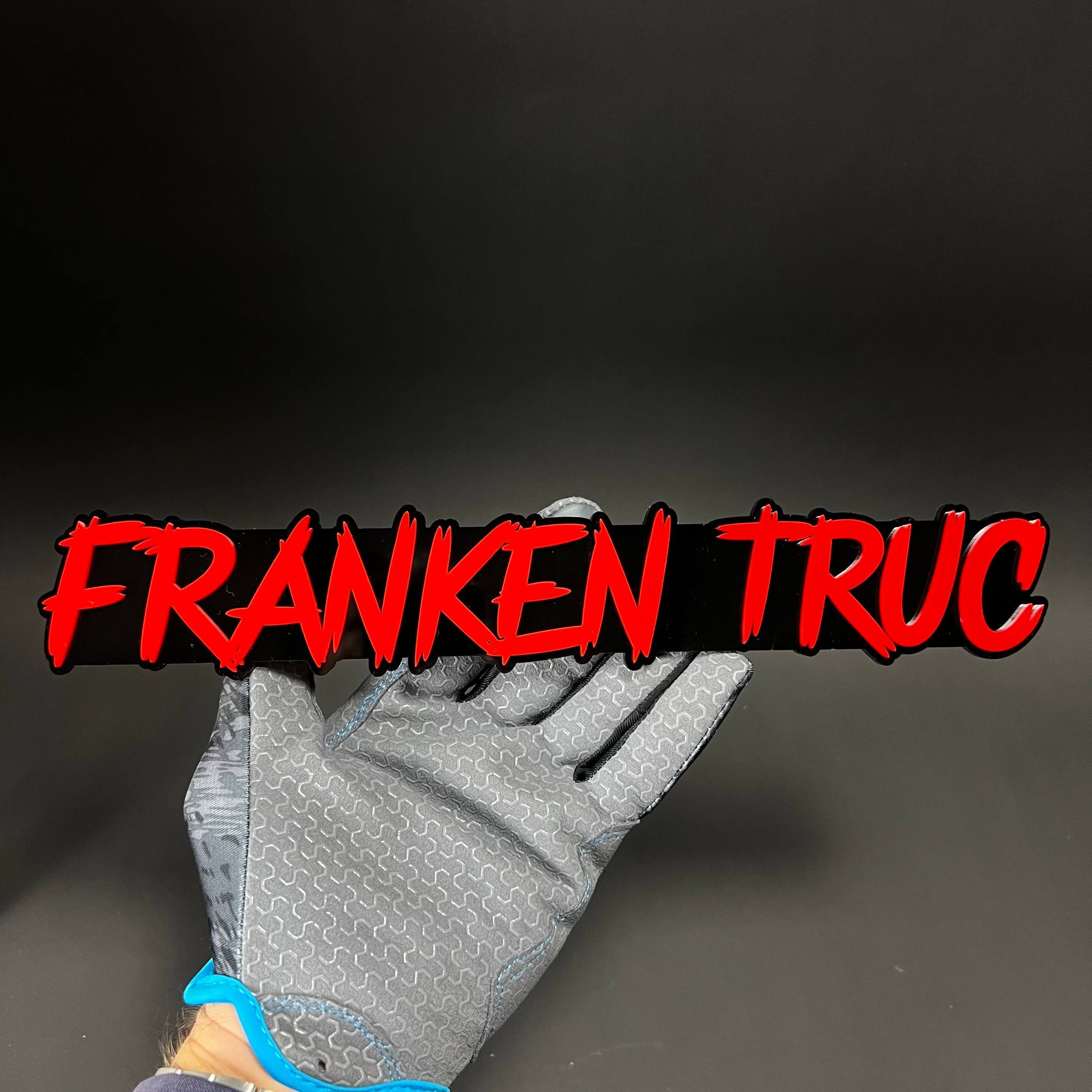 1PC FRANKEN TRUCK 3D Acrylic Badge - Car Truck Emblem Fender Sticker