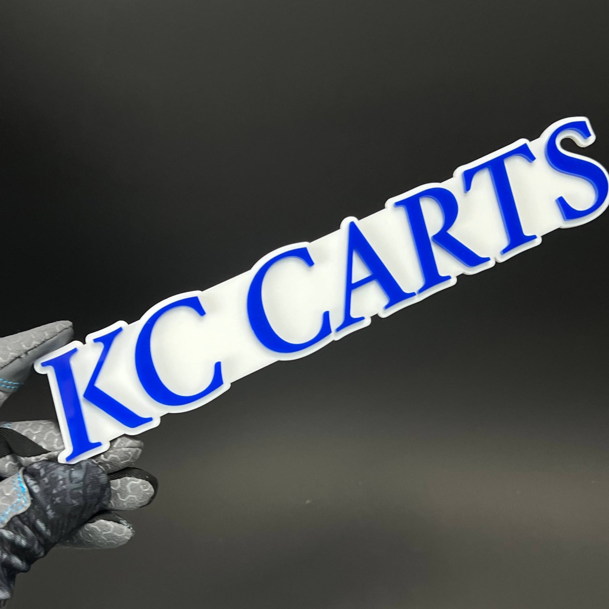 1PC KC CARTS 3D Acrylic Badge - Car Truck Emblem Fender Tailgate Trunk Sticker