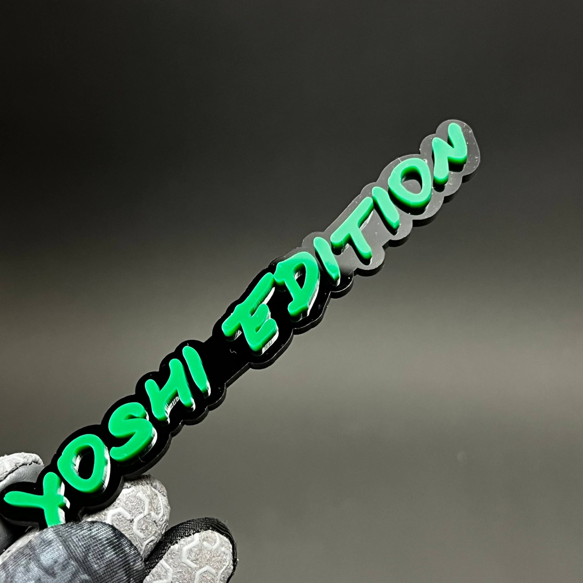 1PC YOSHI EDITION 3D Acrylic Badge - Car Truck Emblem Fender Sticker