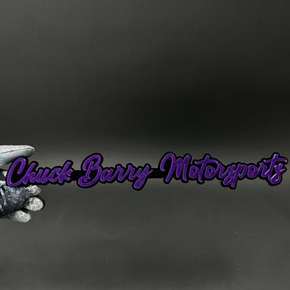 1PC Chuck Barry Motorsports 3D Acrylic Badge - Car Truck Emblem Fender Sticker