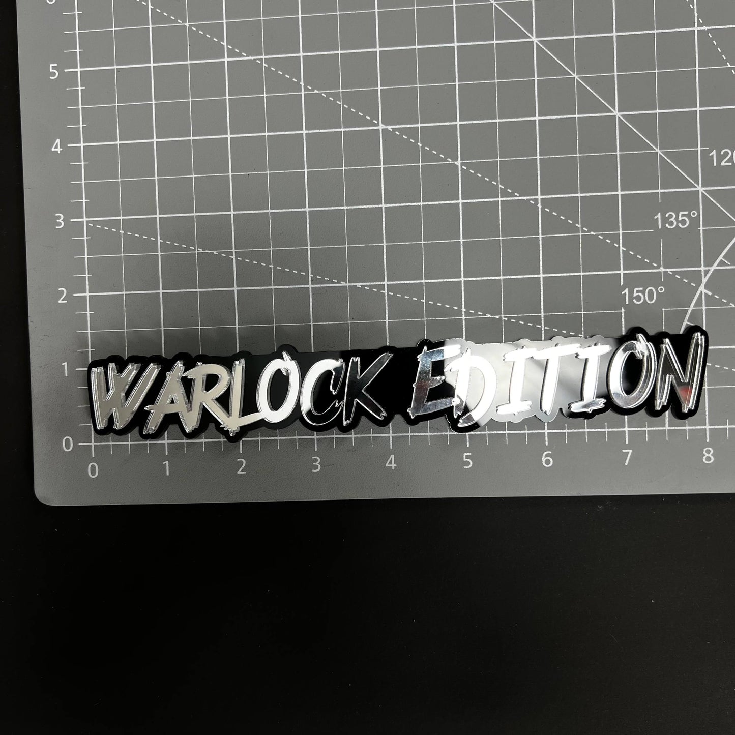 1PC WARLOCK EDITION 3D Acrylic Badge - Car Truck Emblem Fender Sticker
