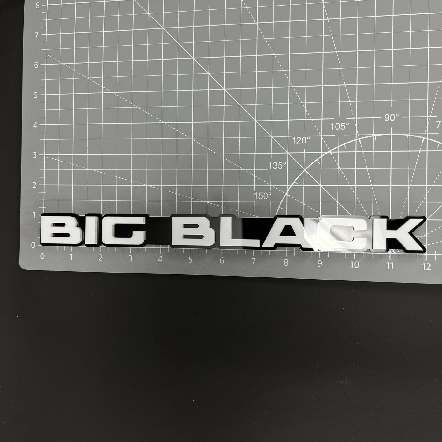 1PC BIG BLACK 3D Acrylic Badge - Car Truck Emblem Fender Tailgate Trunk Sticker