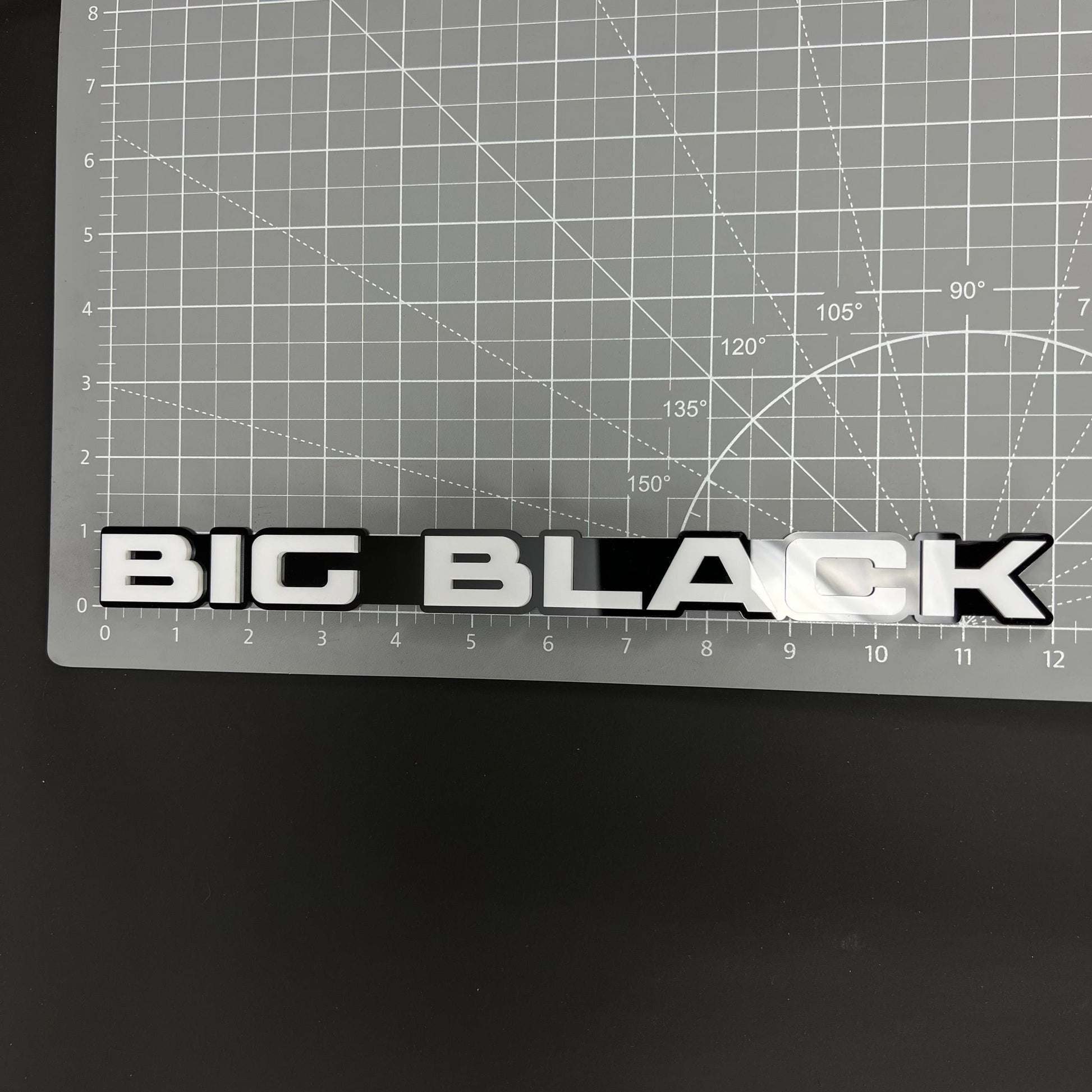 1PC BIG BLACK 3D Acrylic Badge - Car Truck Emblem Fender Tailgate Trunk Sticker