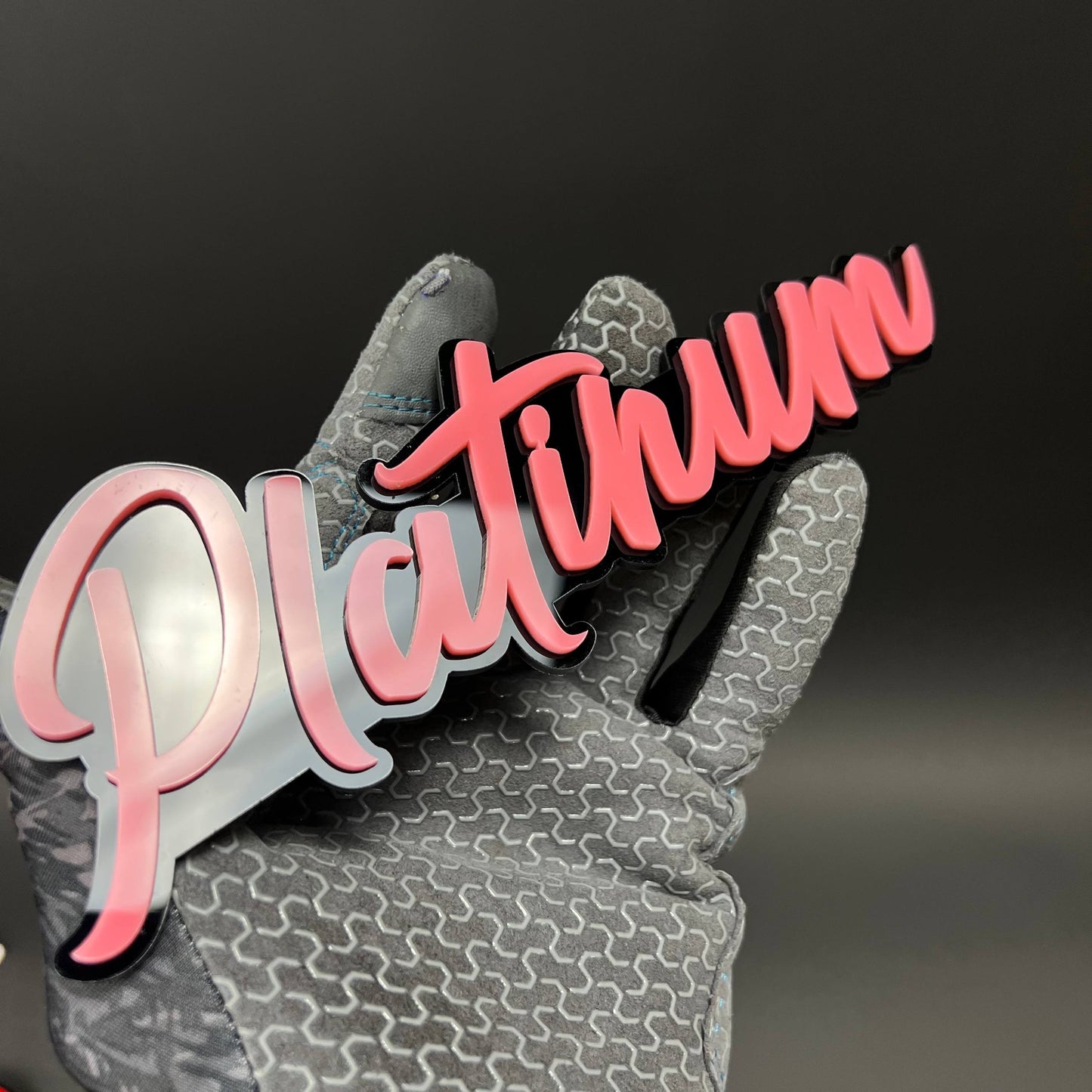 1PC Platinum 3D Acrylic Badge - Car Truck Emblem Fender Tailgate Trunk Sticker