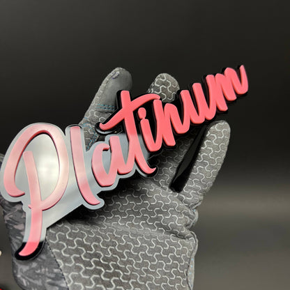 1PC Platinum 3D Acrylic Badge - Car Truck Emblem Fender Tailgate Trunk Sticker