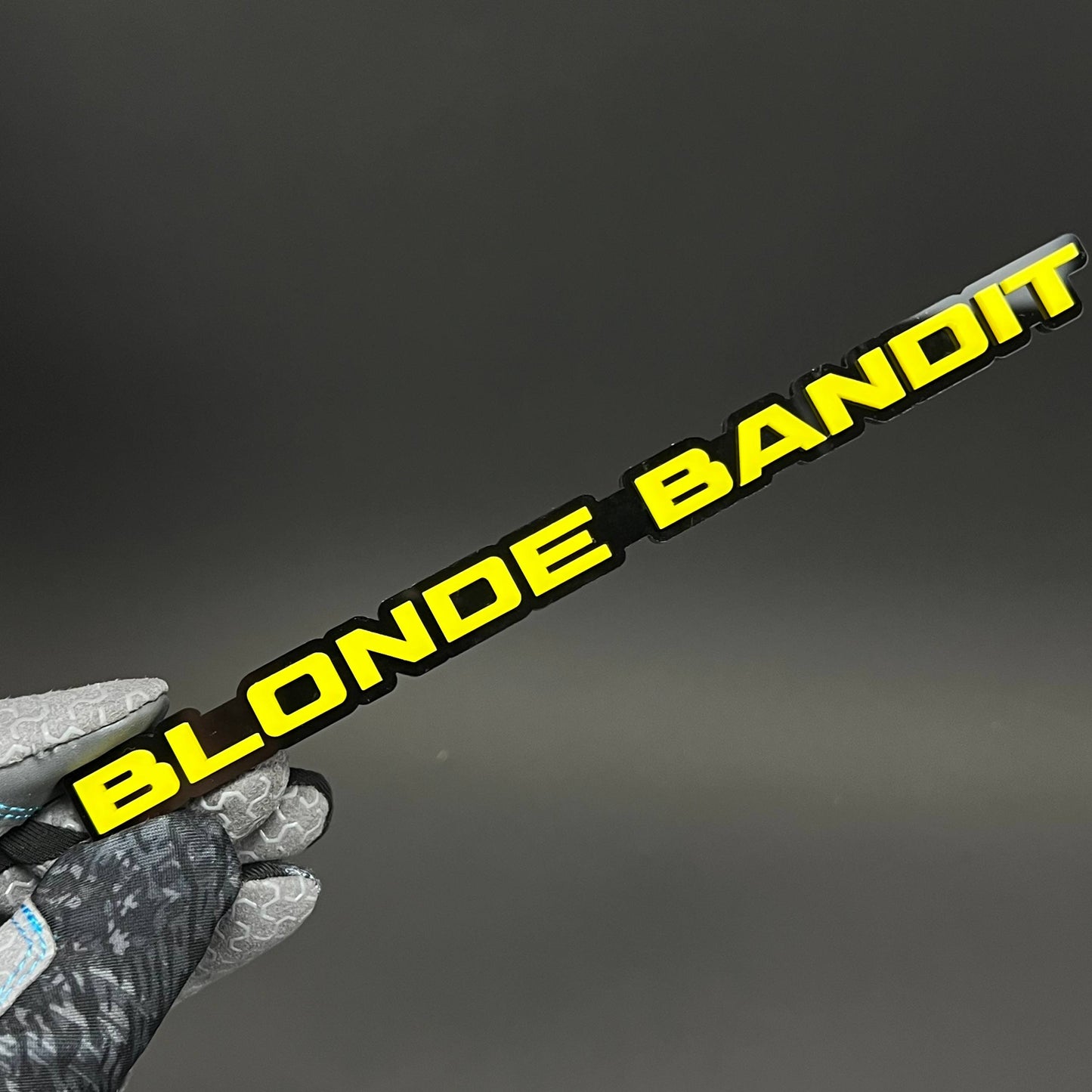 1PC BLONDE BANDIT 3D Acrylic Badge - Car Truck Emblem Fender Sticker