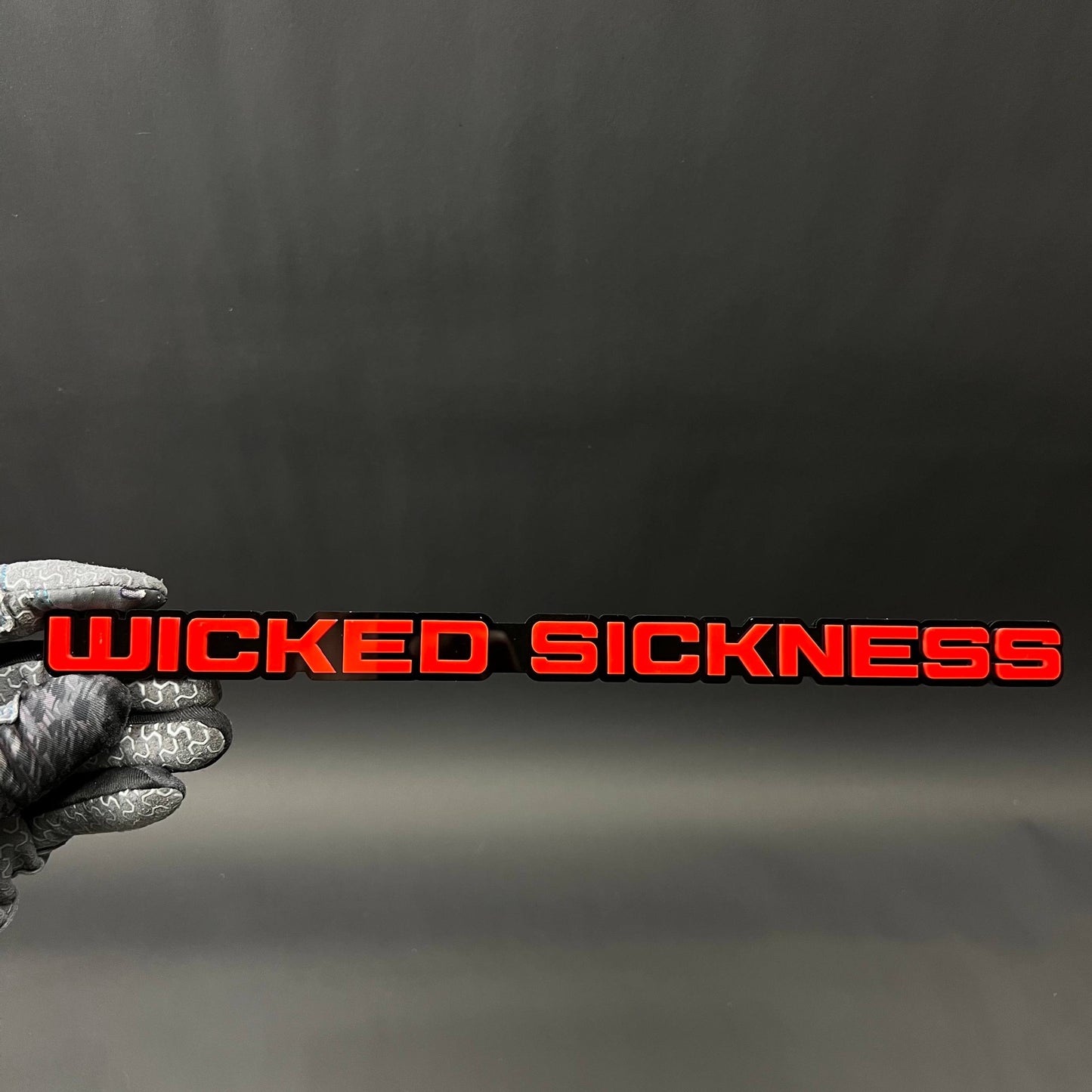 1PC WICKED SICKNESS 3D Acrylic Badge - Car Truck Emblem Fender Sticker