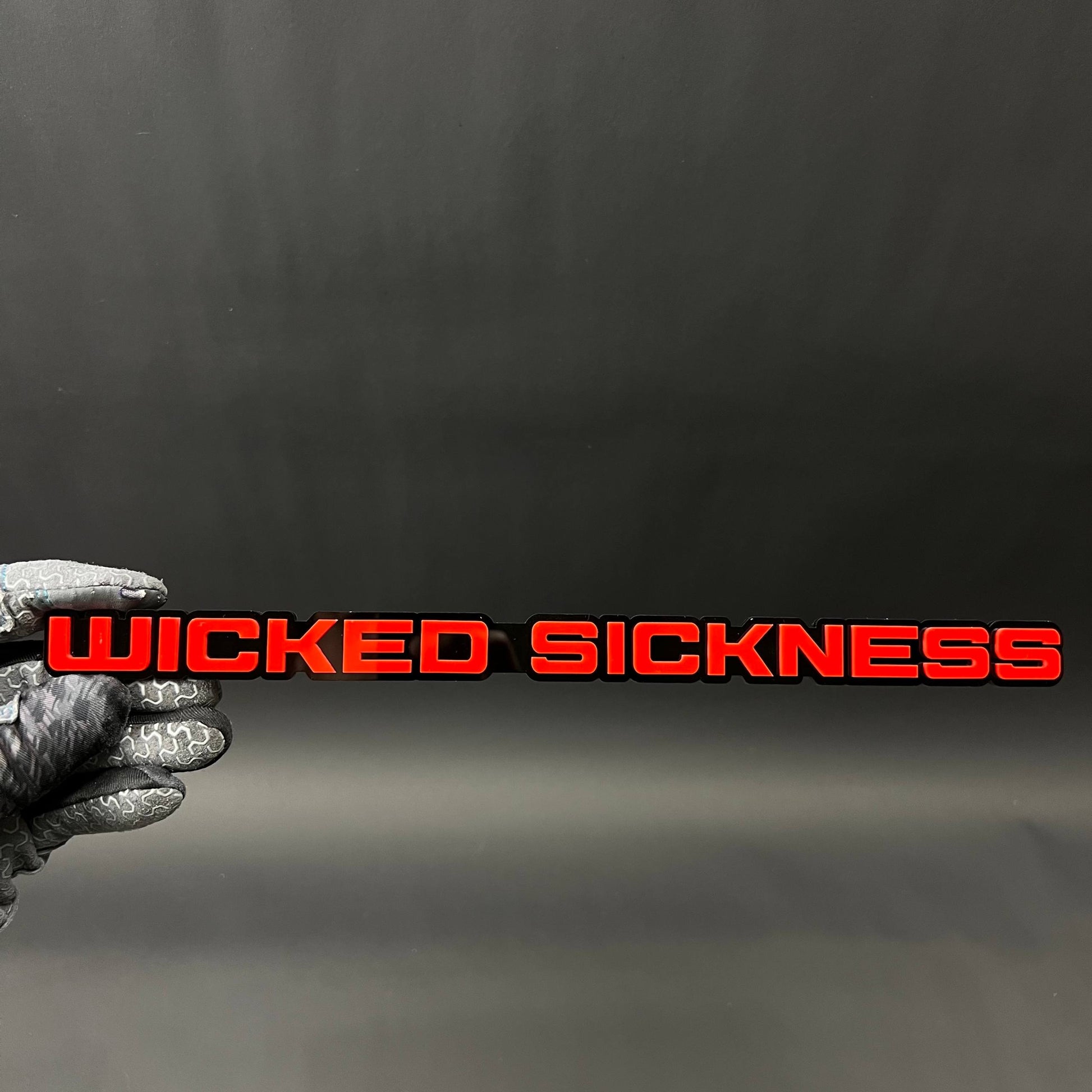 1PC WICKED SICKNESS 3D Acrylic Badge - Car Truck Emblem Fender Sticker