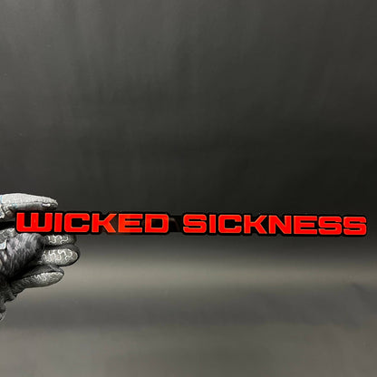 1PC WICKED SICKNESS 3D Acrylic Badge - Car Truck Emblem Fender Sticker