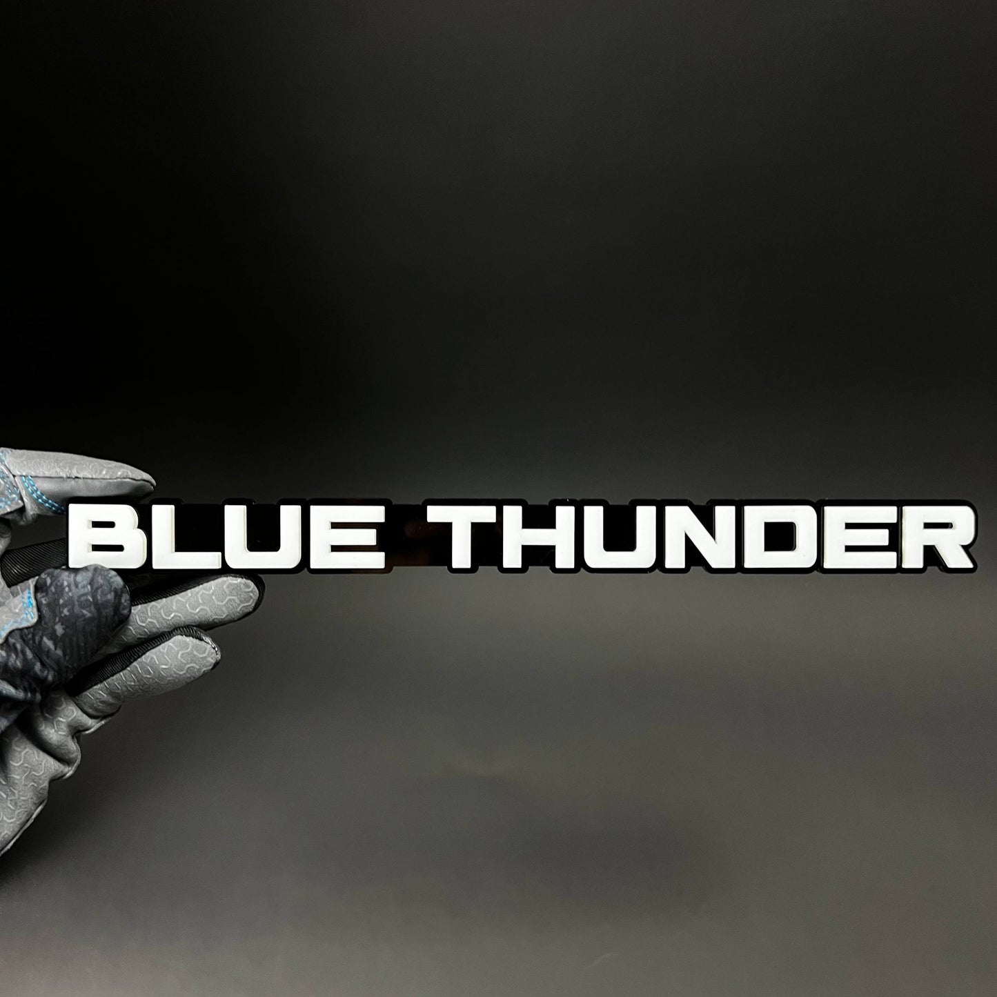 1PC BLUE THUNDER 3D Acrylic Badge - Car Truck Emblem Fender Sticker