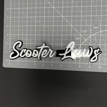 1PC Scooter Laws 3D Acrylic Badge - Car Truck Emblem Fender Sticker